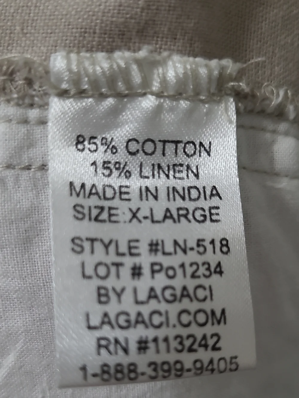 Men's Taupe Linen Blend Pants